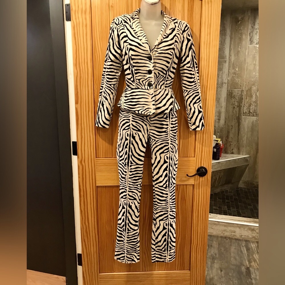 Vintage Betsey Johnson Zebra Suit - Picture 8 of 17